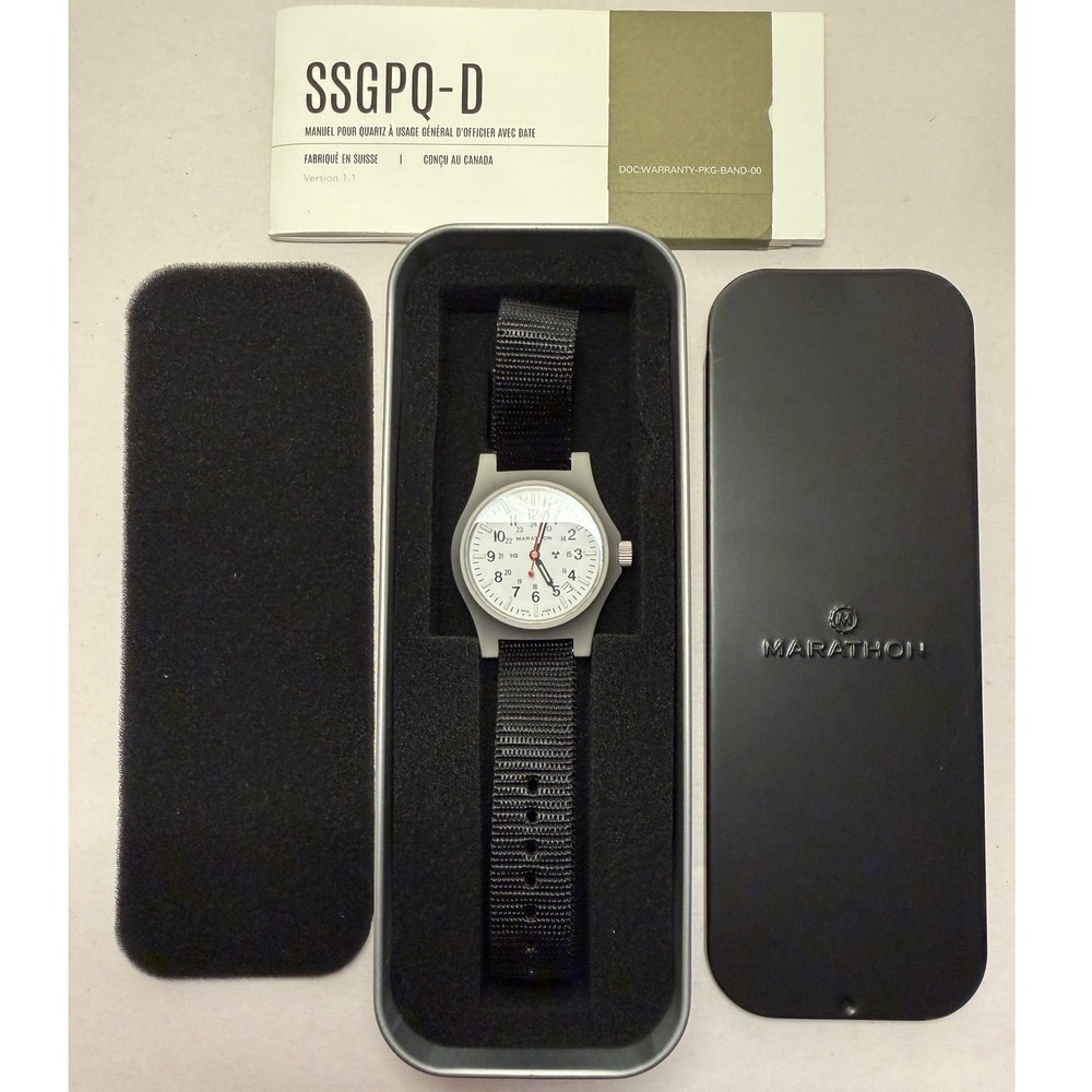 Marathon General Purpose Quartz GPQ Watch 34mm Stainless WW194015SS-0101